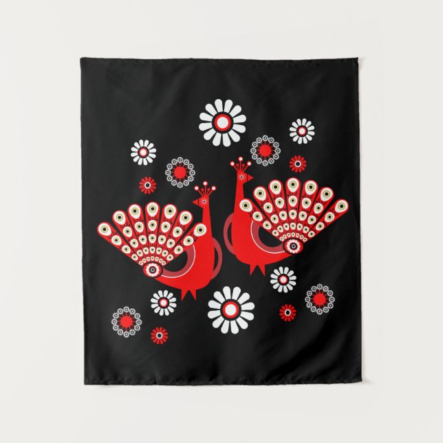 Tapete De Parede Pheasants Peacock Art (Frente)