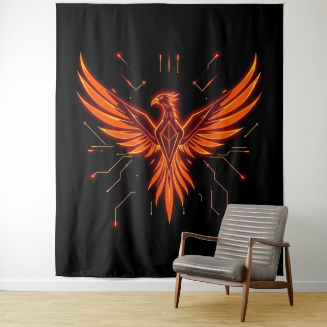 Tapete De Parede „Phönix – Aus der Asche geboren“ (In Situ)