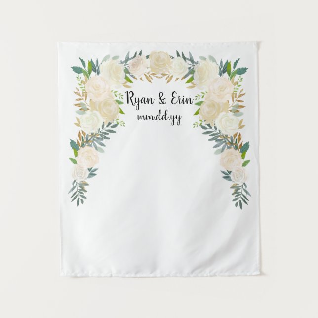 Tapete De Parede Photobooth da Recepção do casamento no inverno (Frente)