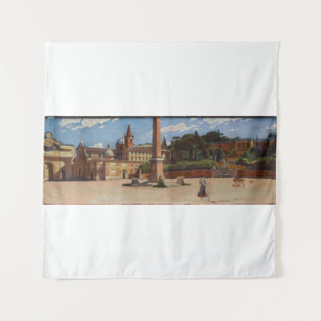 Tapete De Parede Piazza del Popolo em Roma (1900) Aleksander Gierym (Frente)