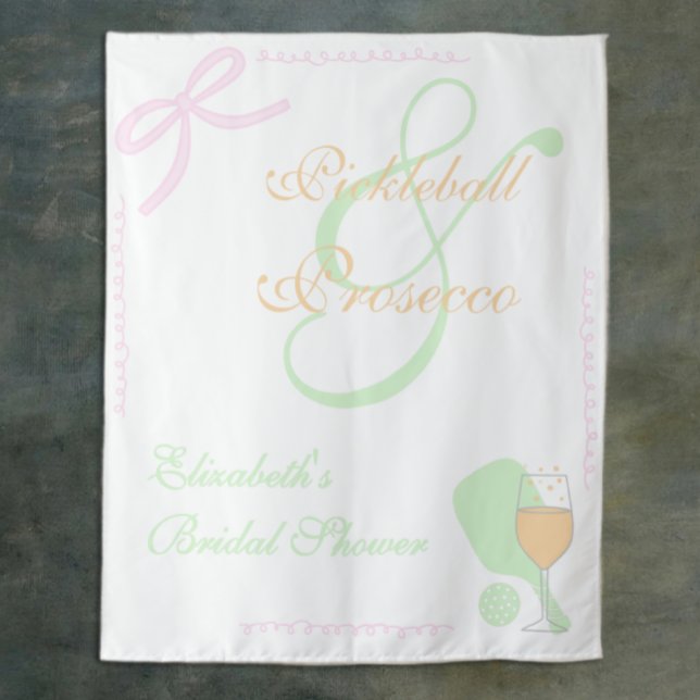 Tapete De Parede Pickleball and Prosecco Bridal Shower (Criador carregado)