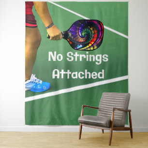 Tapete De Parede Pickleball Engraçado Sem Cordas Ligadas