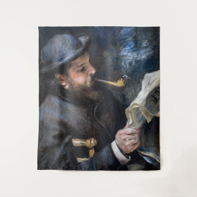 Tapete De Parede Pierre-Auguste Renoir - Claude Monet Leitura (Frente)