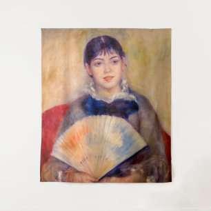 Tapete De Parede Pierre-Auguste Renoir - Menina com um Leque