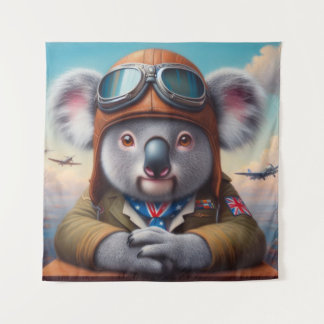 Tapete De Parede Piloto de avião Koala