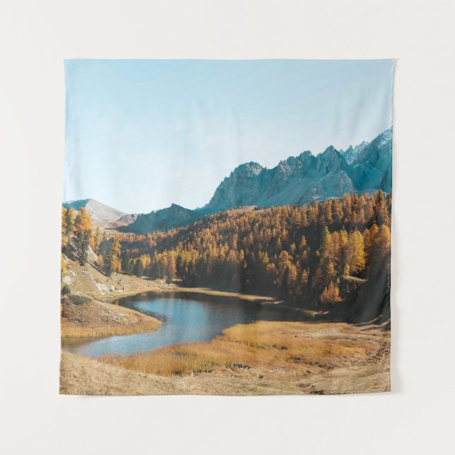 TAPETE DE PAREDE PINAS ÁRVORES PERTO DO LAGO (Frente)