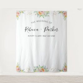 Tapete De Parede Pincelada Floral Foto de decoração de Casamento Fu