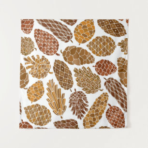 Tapete De Parede Pine cones, padrão sem descontinuidades
