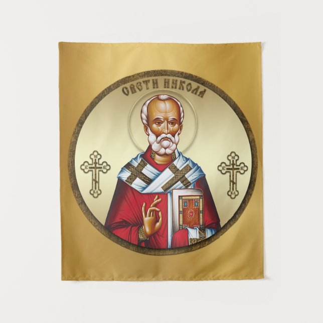 Tapete De Parede Pingente São Nicolau sérvio (Frente)