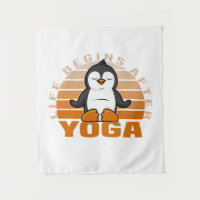 Pinguim engraçado e fofo fazendo ioga. poses engra