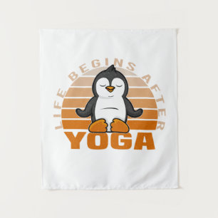 Tapete De Parede Pinguim engraçado e fofo fazendo ioga. poses engra