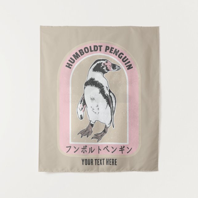 Tapete De Parede Pinguim humolt escrevendo Japonês (Frente)