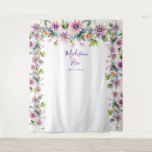 Pink Floral Photo Booth Backdrop