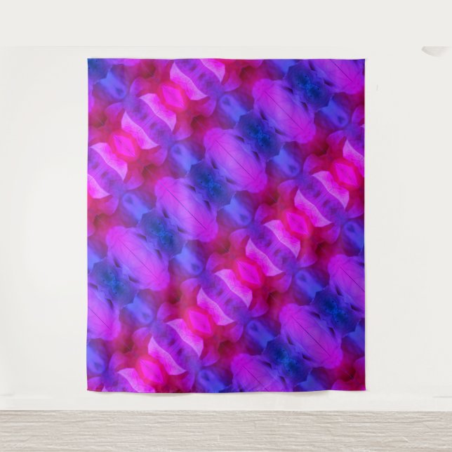 Tapete De Parede Pink Petunia Ikat Miami (Frente)