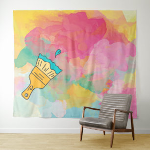 Tapete De Parede pintado com pincel