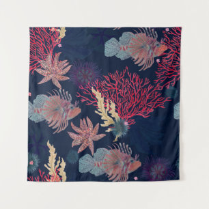 Tapete De Parede Pintor de aquarelas com padrão uniforme com leão