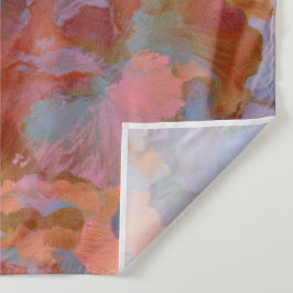 Tapete De Parede Pintura a Óleo Impressionista Floral Rosa e Latão