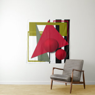 Tapete De Parede pintura abstrato, formas geométricas