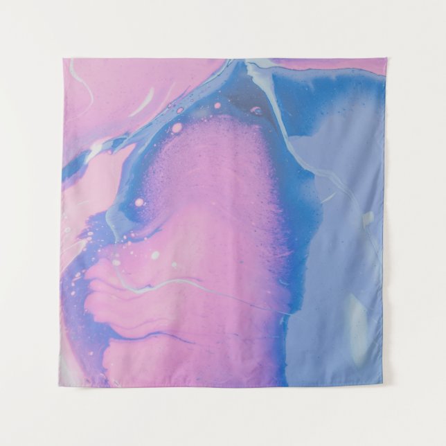 TAPETE DE PAREDE PINTURA AZUL E PASTEL (Frente)