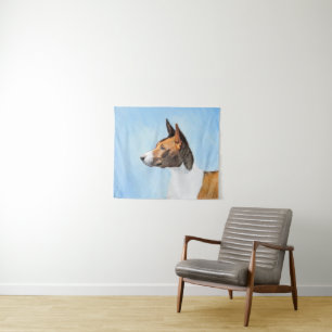 Tapete De Parede Pintura Basenji - Arte Original Custa