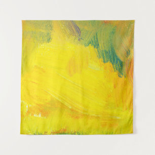 Tapete De Parede pintura de abstrato amarelo. ensaio à mão
