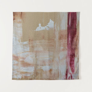 Tapete De Parede Pintura de abstrato branco e castanho