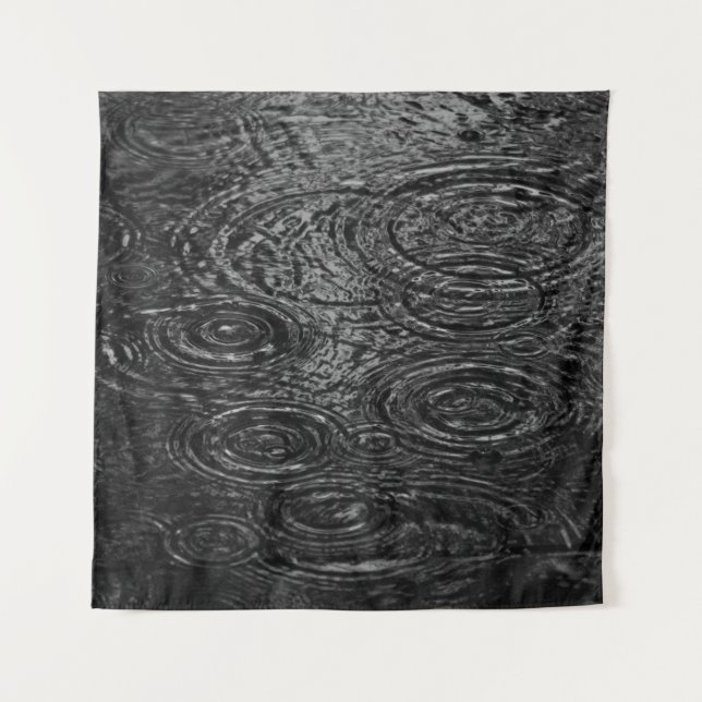 TAPETE DE PAREDE PINTURA DE ABSTRATO BRANCO E PRETO (Frente)