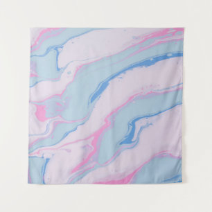 TAPETE DE PAREDE PINTURA DE ABSTRATO BRANCO VERMELHO E AZUL