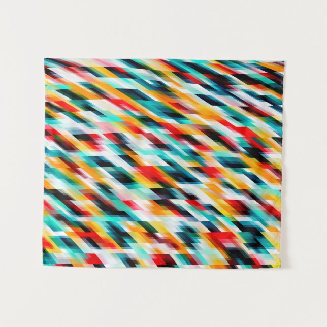 Tapete De Parede Pintura de Abstrato multicores (Frente (Horizontal))