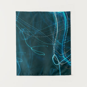 Tapete De Parede Pintura de abstrato preto e azul