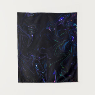 Tapete De Parede Pintura de abstrato preto e roxo