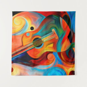 Tapete De Parede pintura de abstrato sobre música e ritual