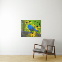 Pintura de Bunting Indigo - Arte original de Aves