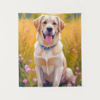 Pintura de Cachorro Labrador Retriever Amarelo Pet