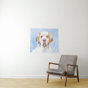 Tapete De Parede Pintura de Espanhol Clumber - Arte de Cachorro Ori