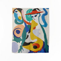 Pintura de Figuras Surrealistas Cubismo Abstrato O
