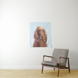 Tapete De Parede Pintura de Irish Setter - Arte Original de Cachorr