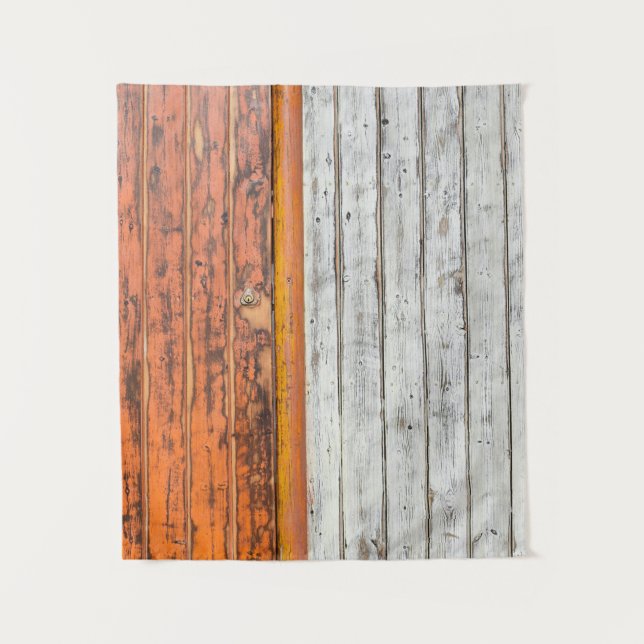 Tapete De Parede Pintura de laranja e de parede branca (Frente)
