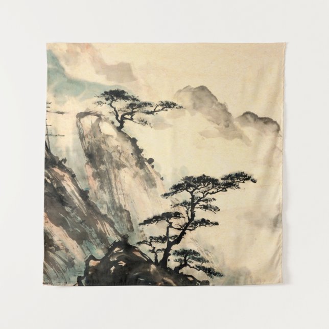 Tapete De Parede pintura de paisagem chinesa.chinês,pintura,japão (Frente)