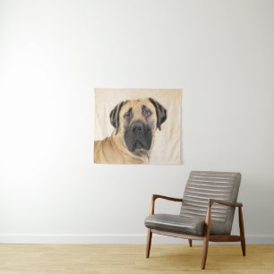 Tapete De Parede Pintura em Boerboel - Arte Cachorra Original