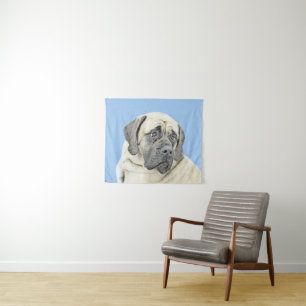 Tapete De Parede Pintura em Inglês Mastiff (Fawn) - Arte Original p