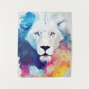 Tapete De Parede Pintura em pintura de cores de animais com naturez