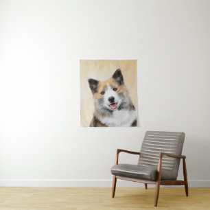 Tapete De Parede Pintura Islandesa Do Cão - Arte Original Do Cão