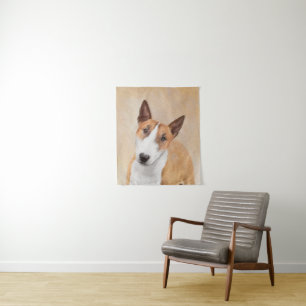 Tapete De Parede Pintura Miniatura Bull Terrier - Arte Original par