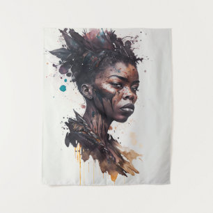 Tapete De Parede Pintura Por Aquarela, Lindas Mulheres Africanas