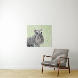 Tapete De Parede Pintura Schnauzer (Giant, Standard) - Arte Canina