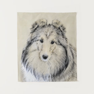 Tapete De Parede Pintura Shetland Sheepdog - Arte Cachorreira Origi