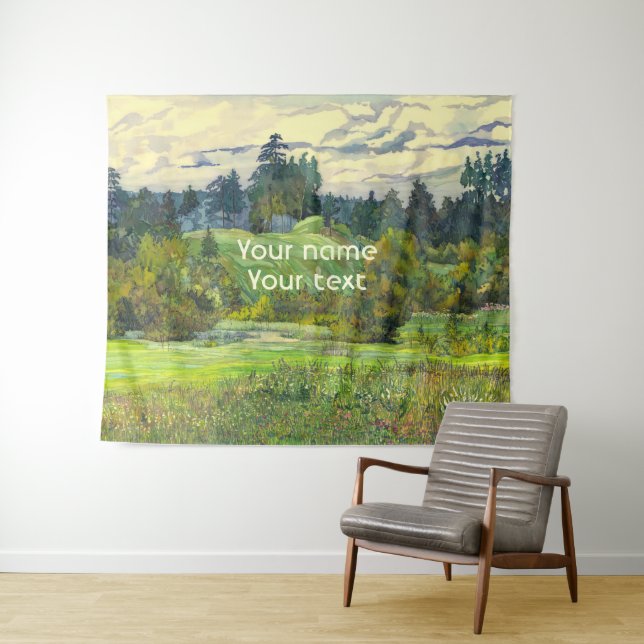 Tapete De Parede Pinturas que pintam aquarela na seda (In Situ (Horizontal))