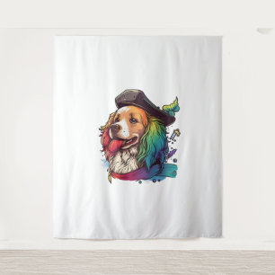 Tapete De Parede Pirata de Cachorro do Retriever do ouro