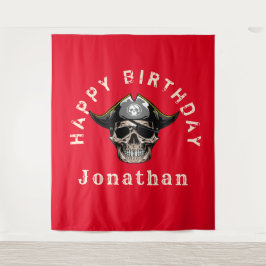 Tapete De Parede Pirata Vermelho